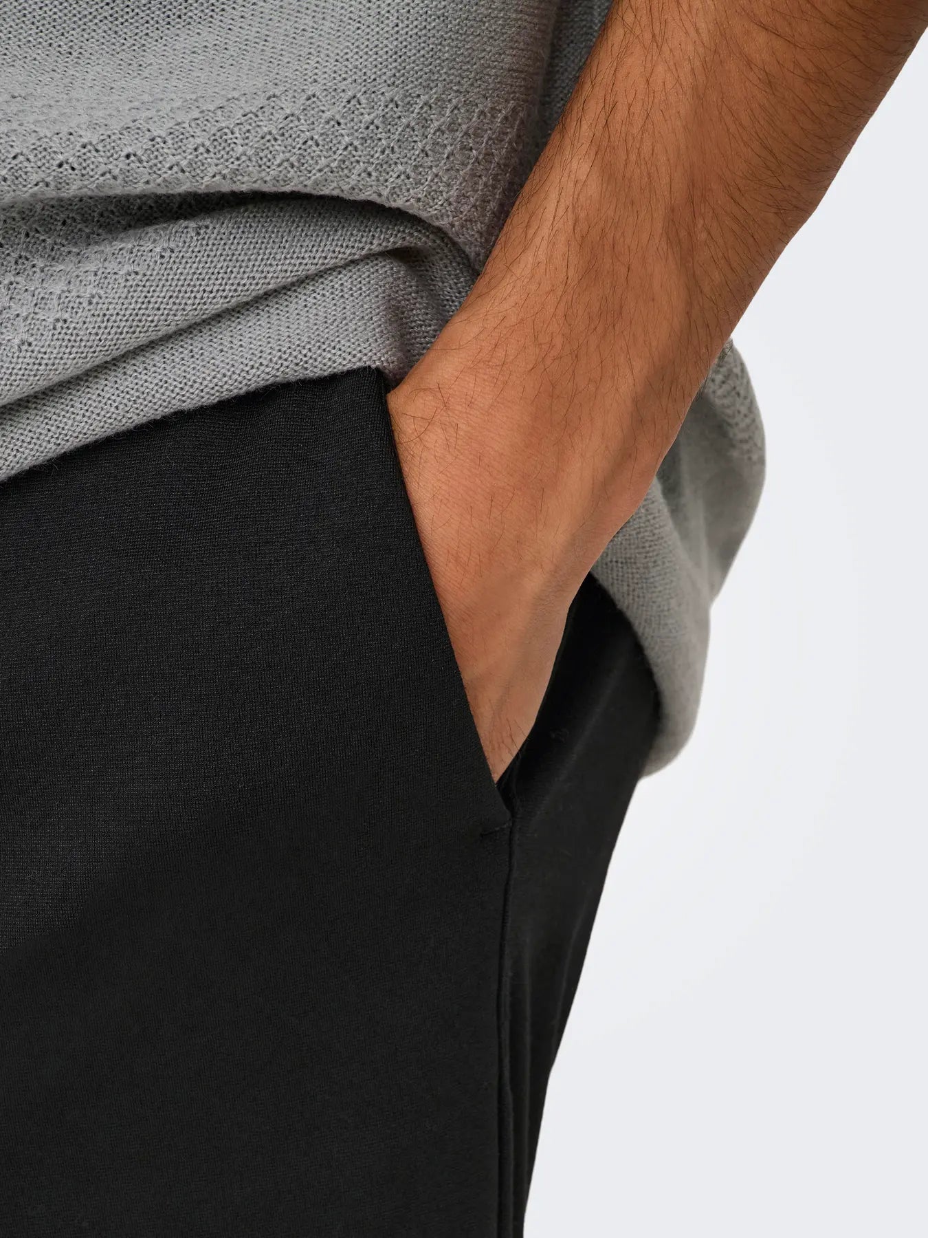 'Onsmark' Regular fit Chinobukser - Black