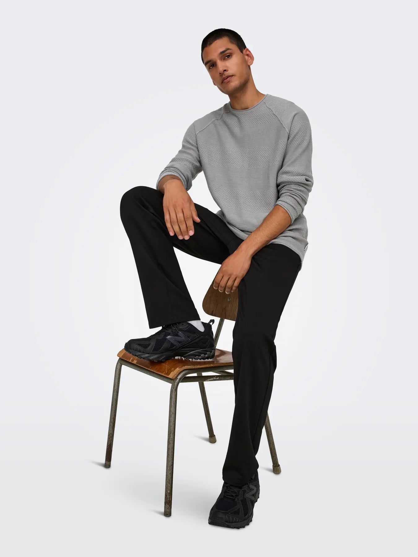 'Onsmark' Regular fit Chinobukser - Black