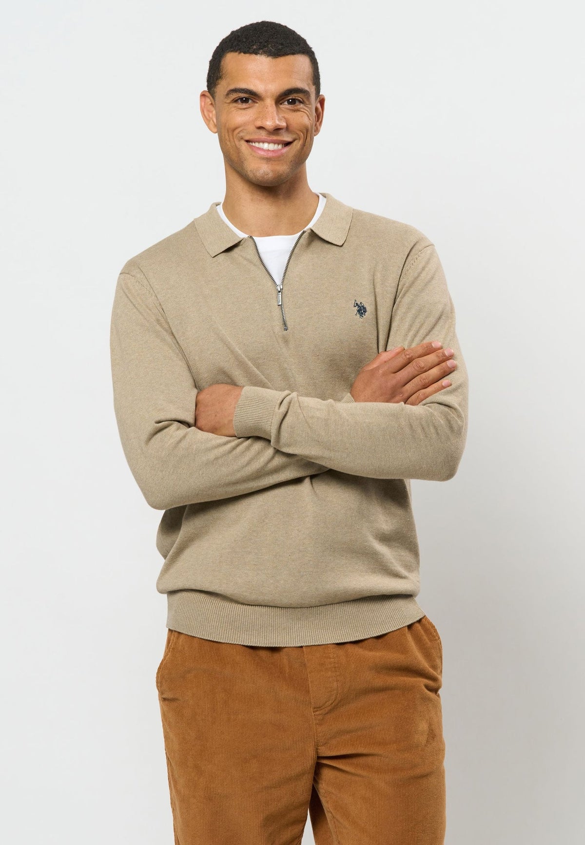 Polo Knit 'Sanka' - Crockery Melange