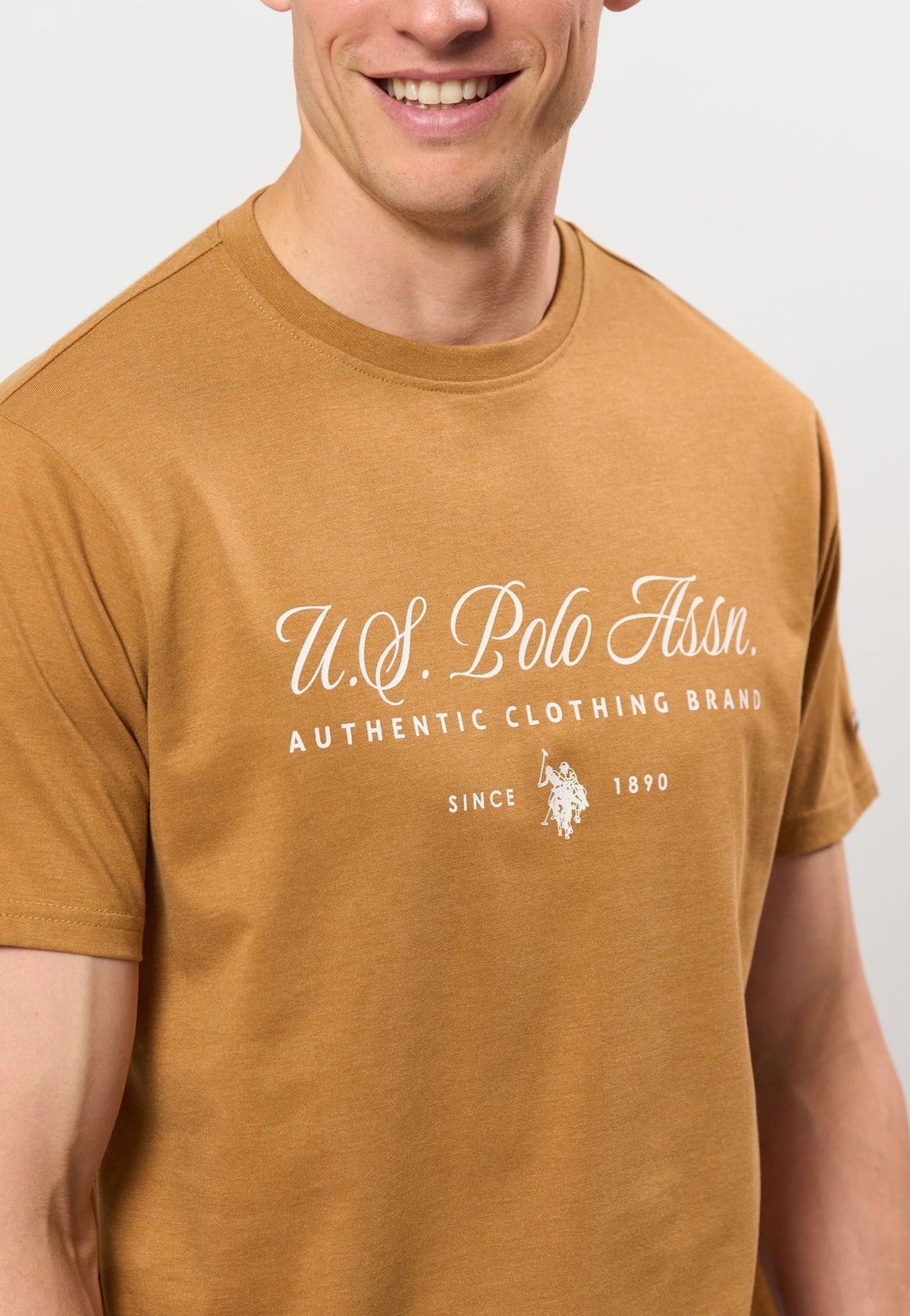 T-Shirt 'Dag' - Brown Sugar