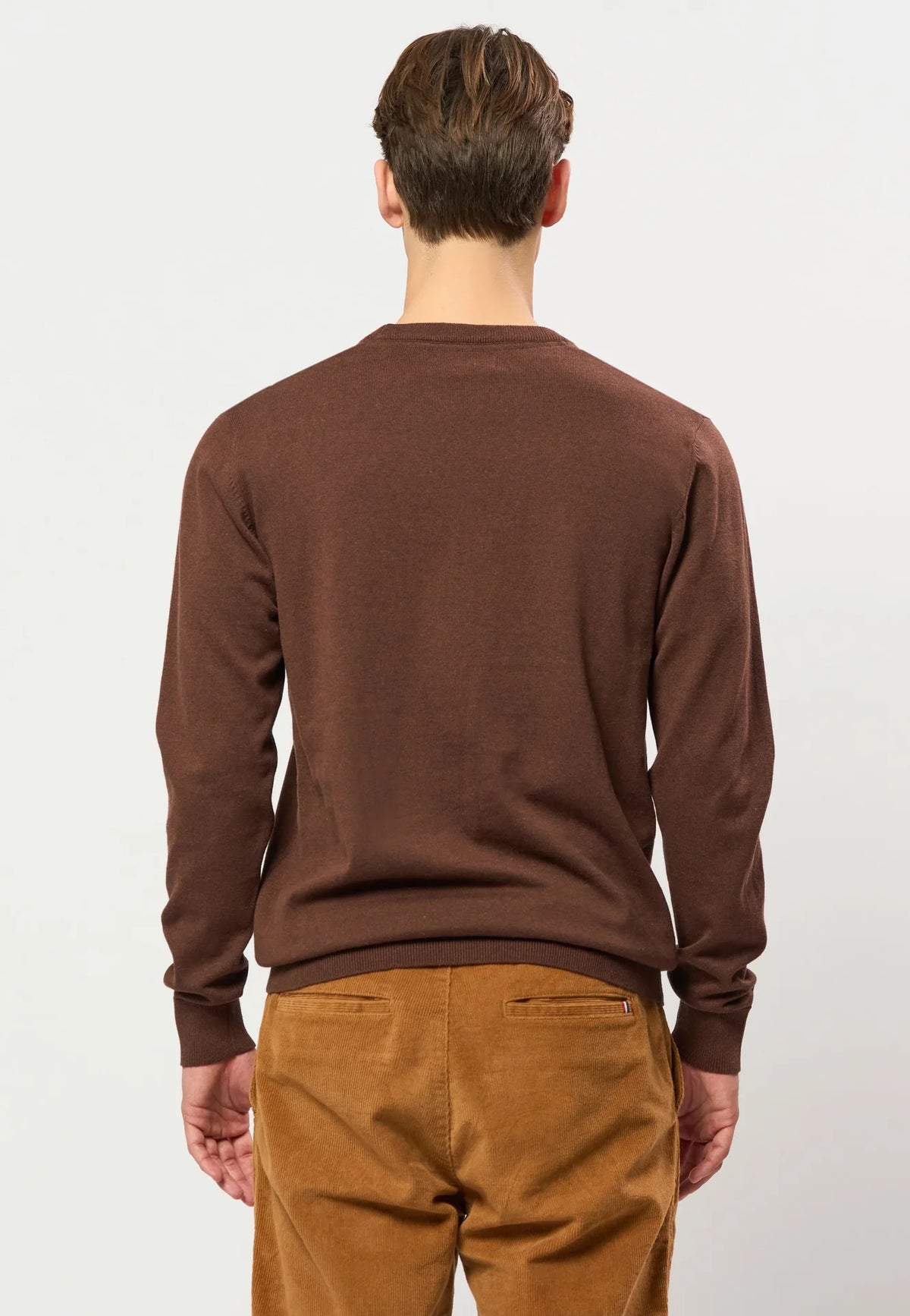 O'Neck Knit 'Adair' - Chestnut Melange