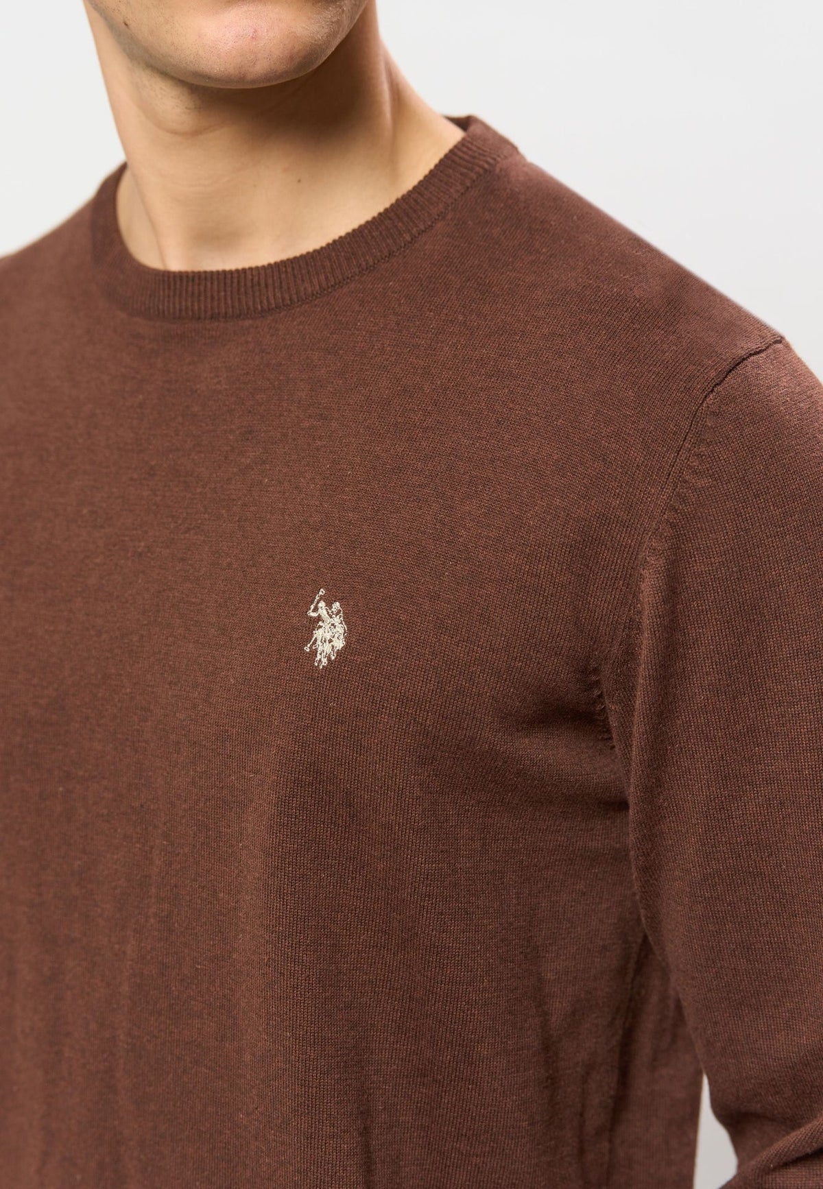 O'Neck Knit 'Adair' - Chestnut Melange