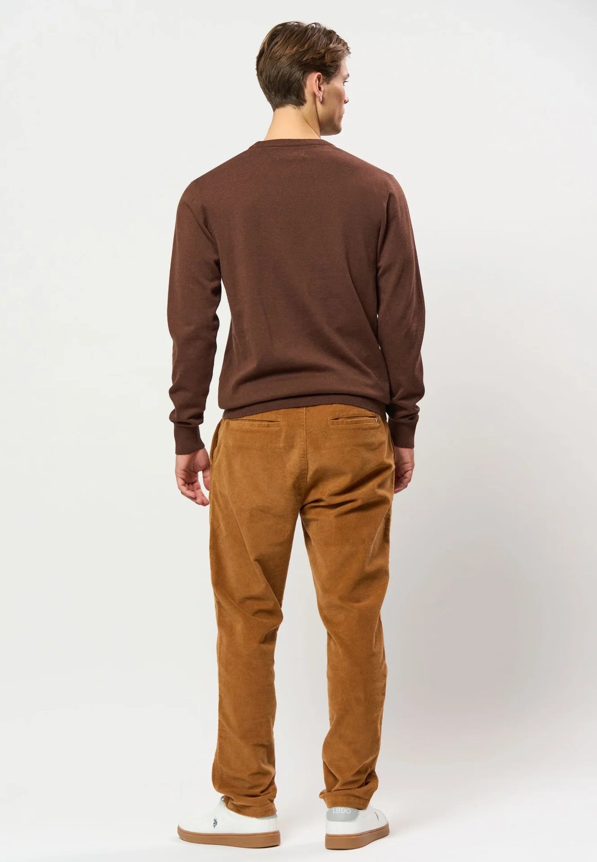 O'Neck Knit 'Adair' - Chestnut Melange