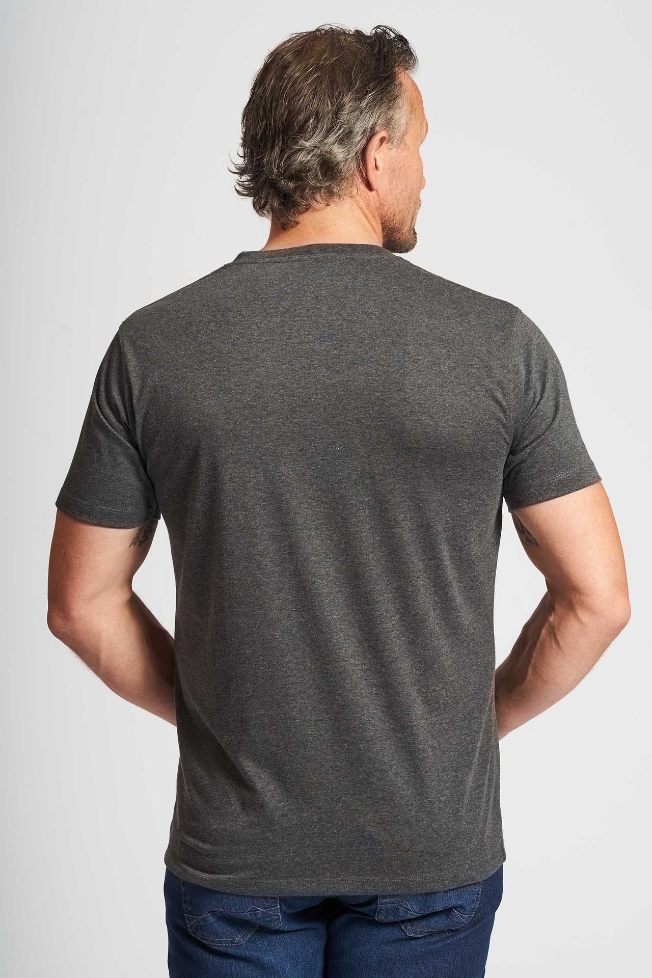 Basic T-shirt 'Fr. Havn' - Dark Grey Melange