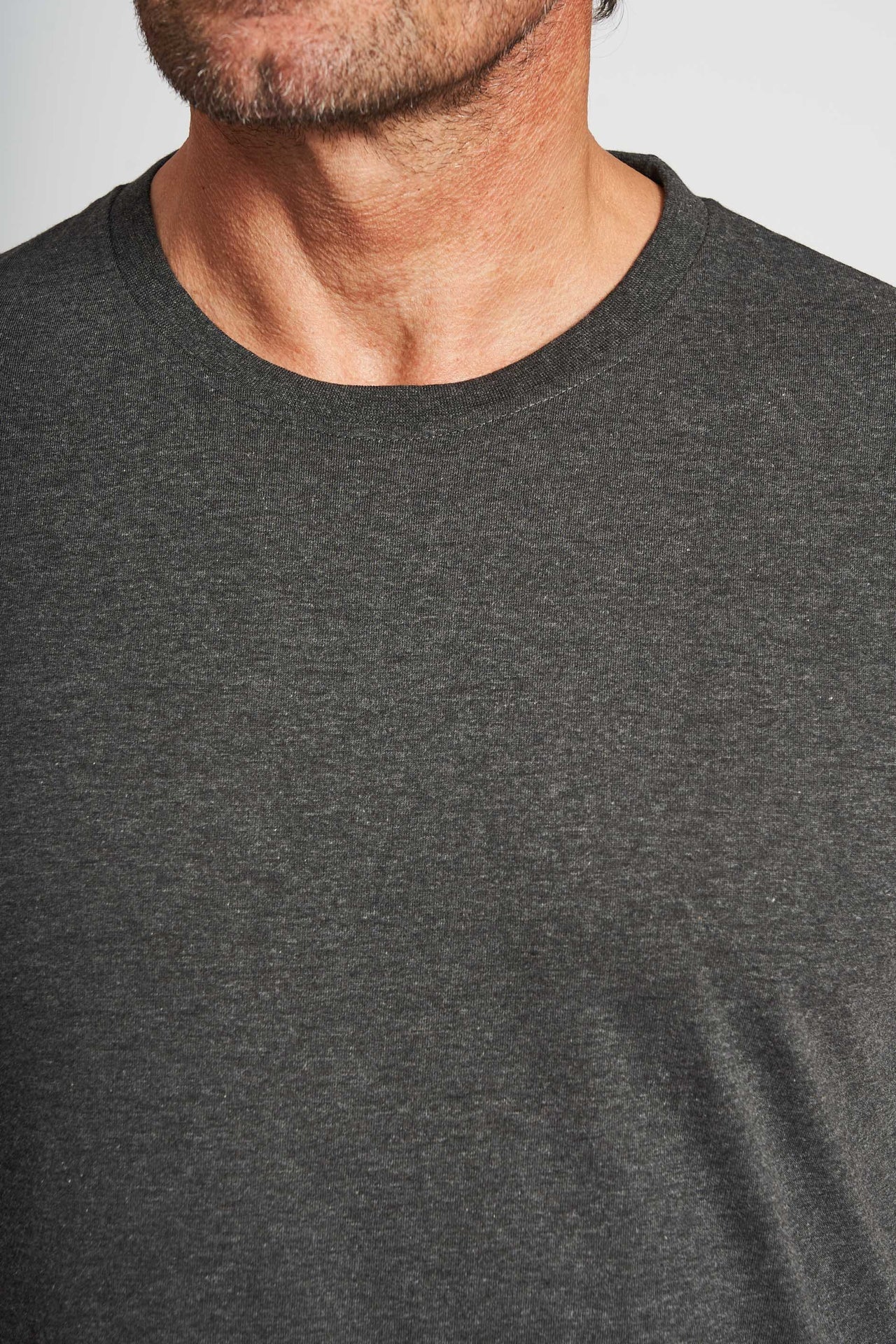 Basic T-shirt 'Fr. Havn' - Dark Grey Melange