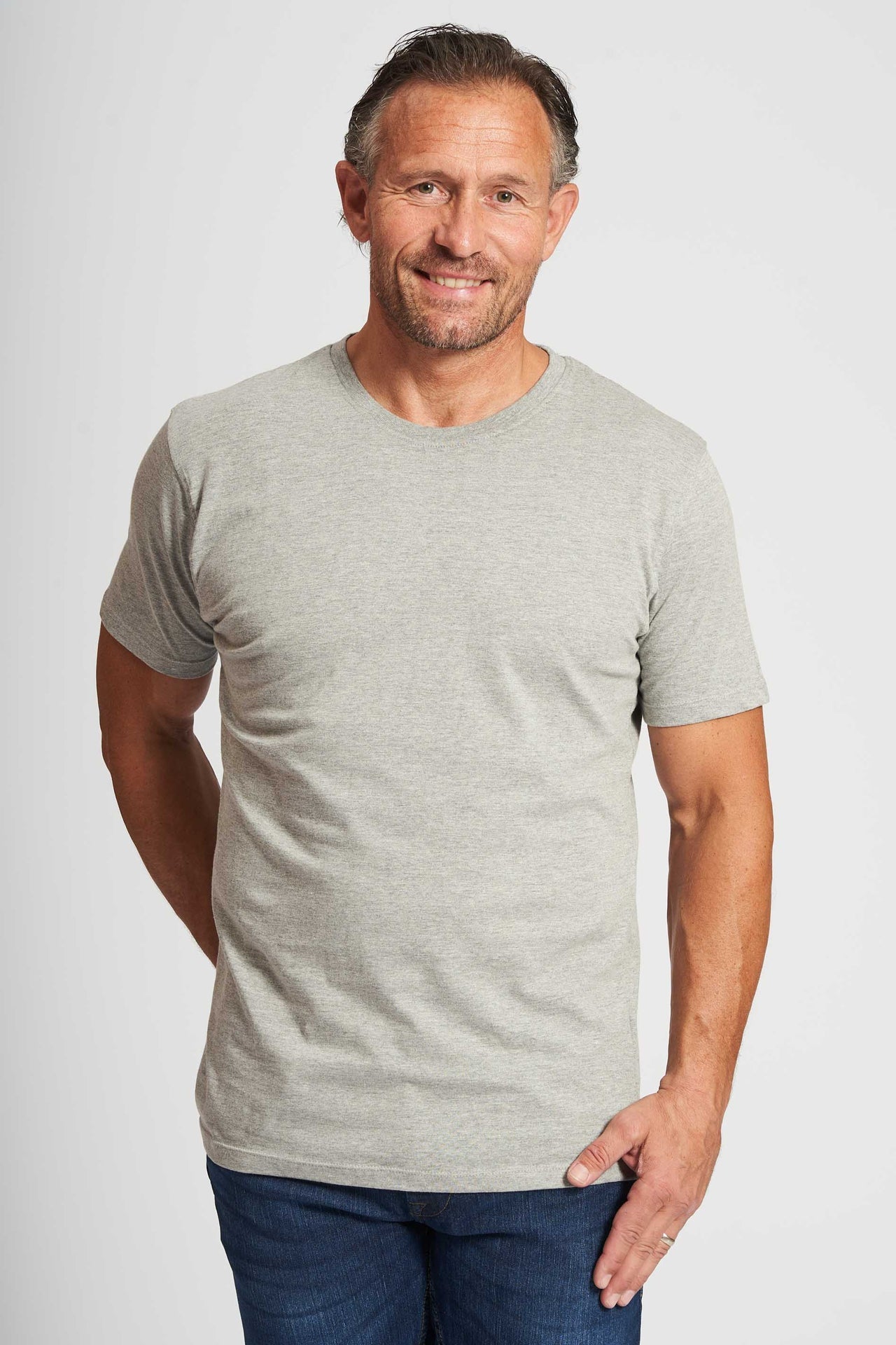 Basic T-shirt 'Fr. Havn' - Grey Melange