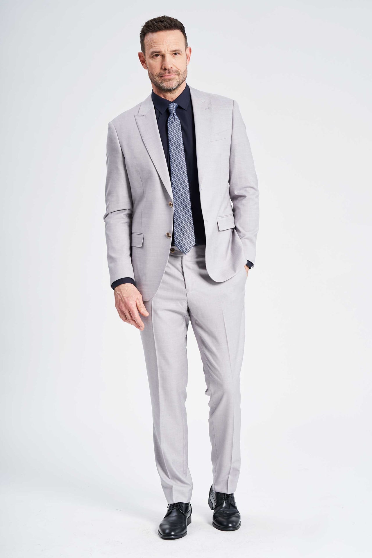 Falbe Jakkesæt 'Slim-Fit' - Light Gray