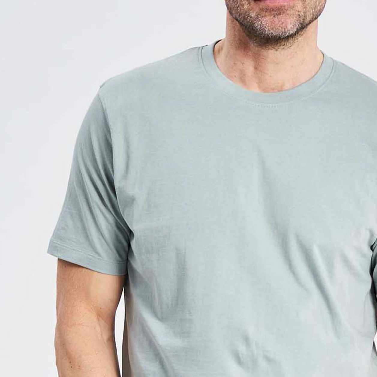 Basic T-shirt 'Fr. Havn' - Silver Blue
