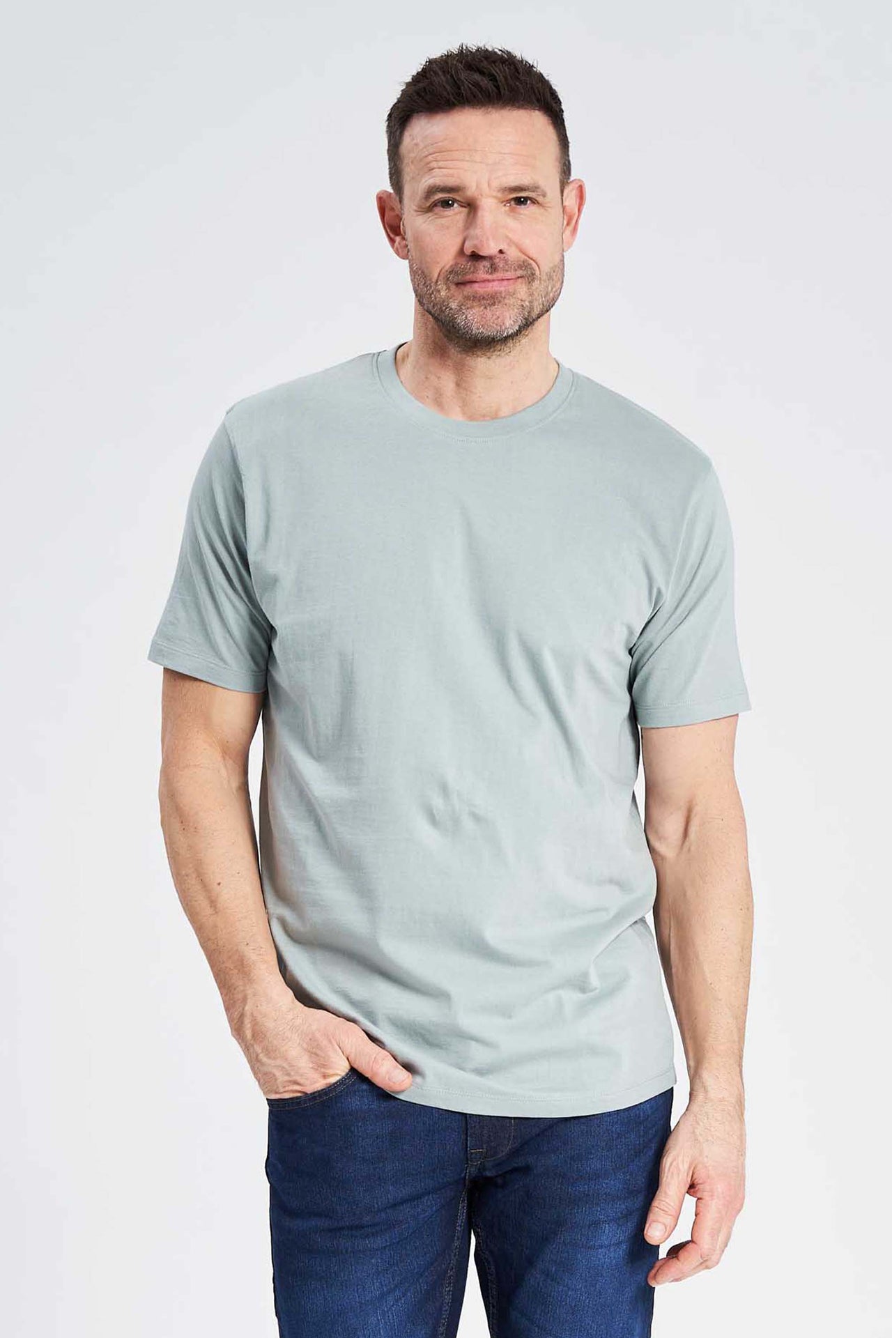 Basic T-shirt 'Fr. Havn' - Silver Blue