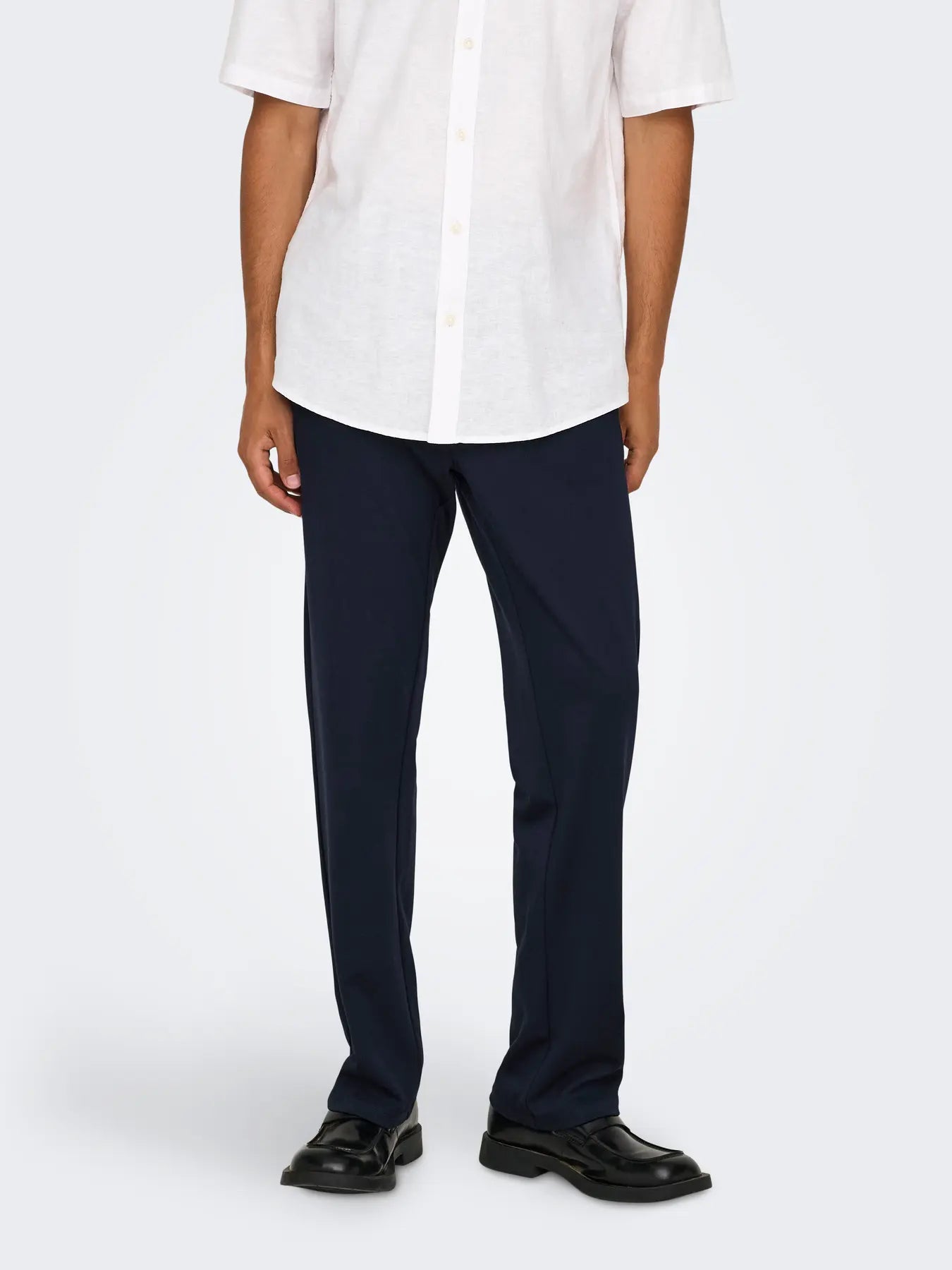 'Onsmark' Regular fit Chinobukser - Night Sky