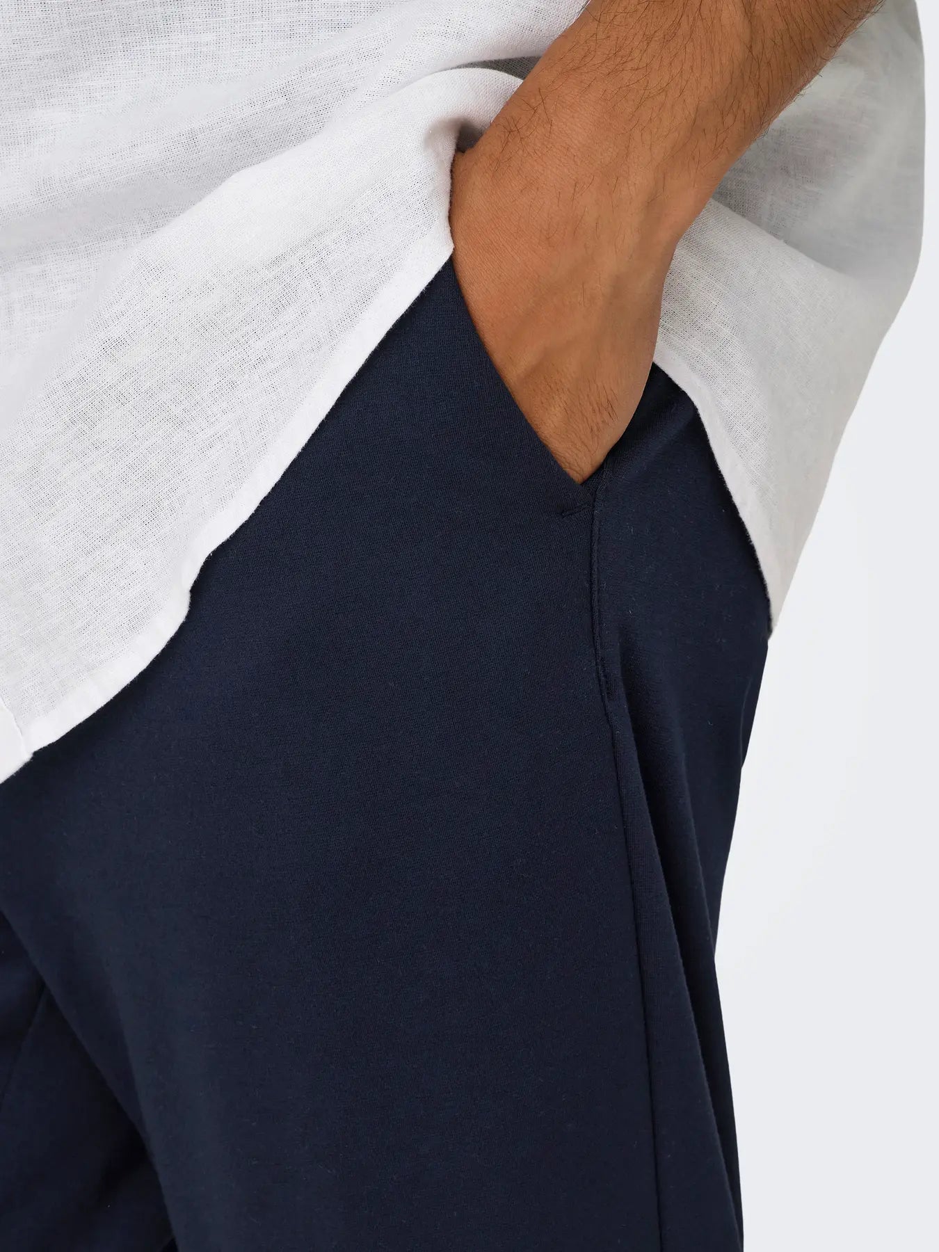 'Onsmark' Regular fit Chinobukser - Night Sky