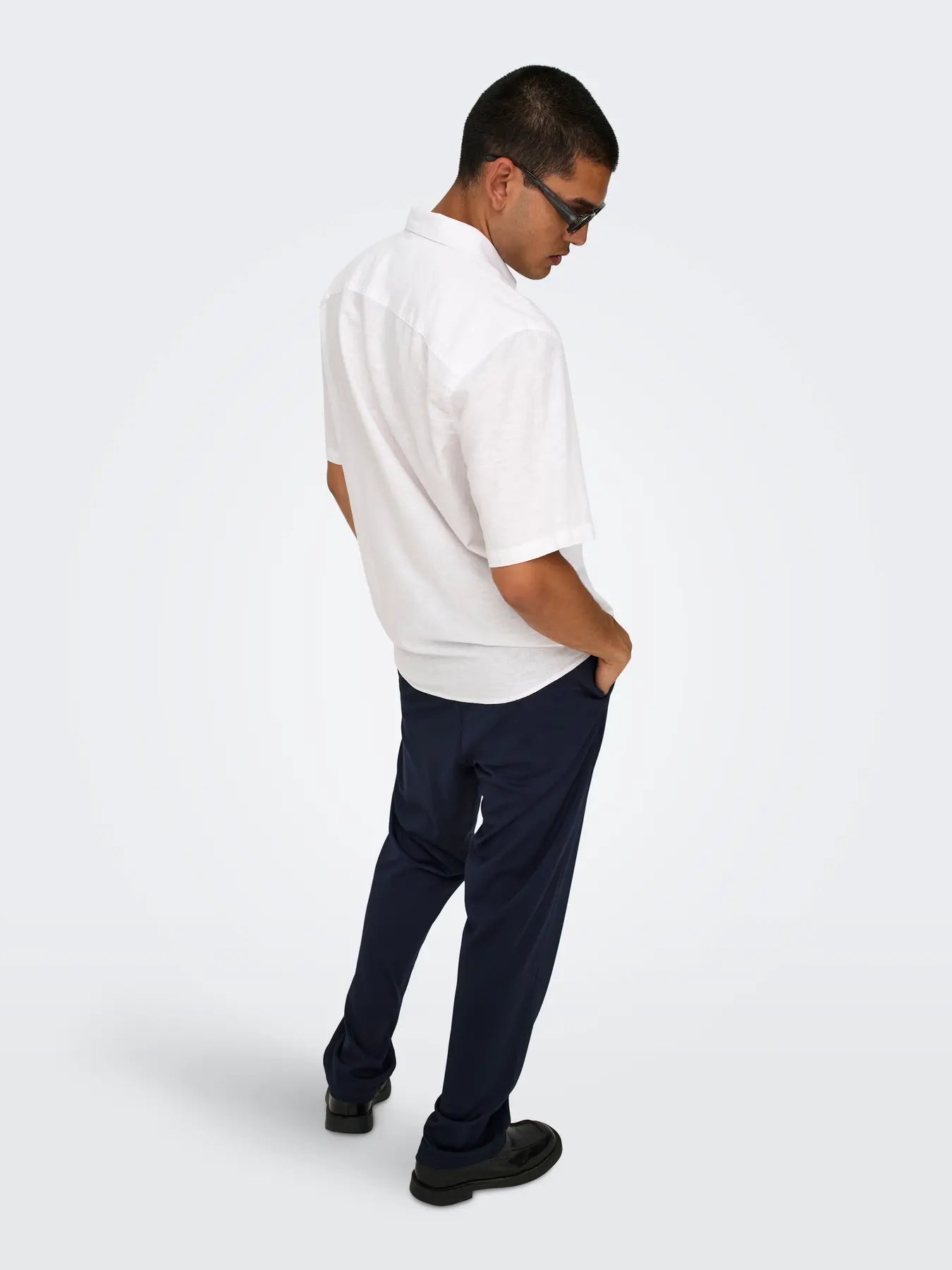 'Onsmark' Regular fit Chinobukser - Night Sky