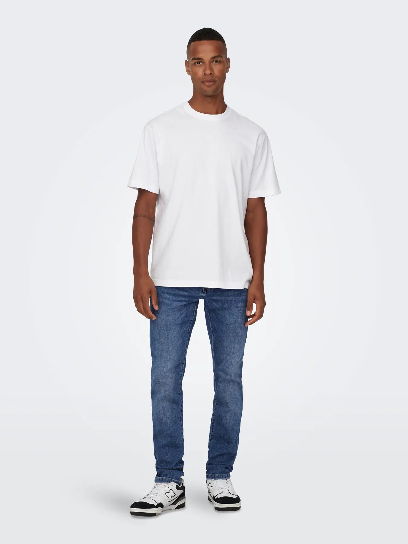 'Onsweft' Mellemhøj talje Regular fit Jeans - Medium Blue Denim