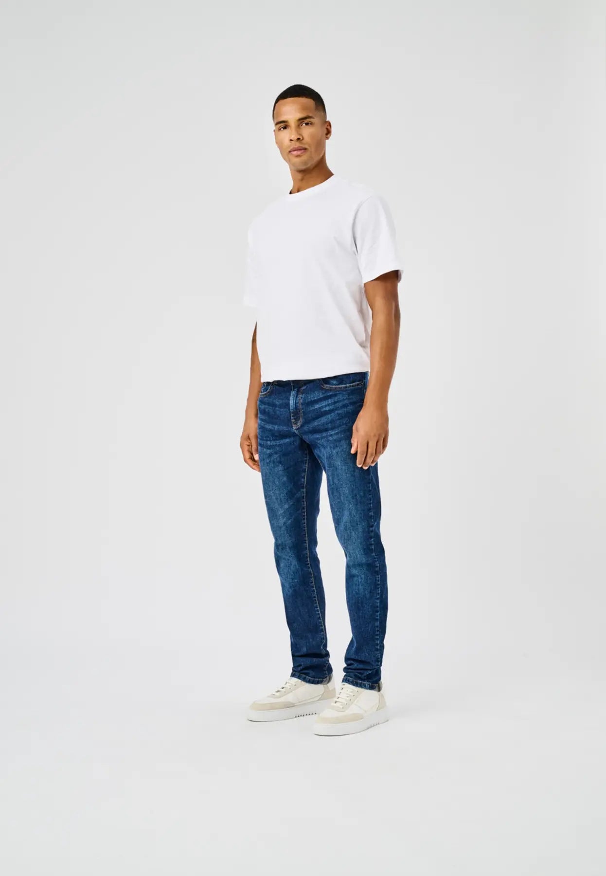 'Onsweft' Mellemhøj talje Regular fit Jeans - Dark Blue Denim