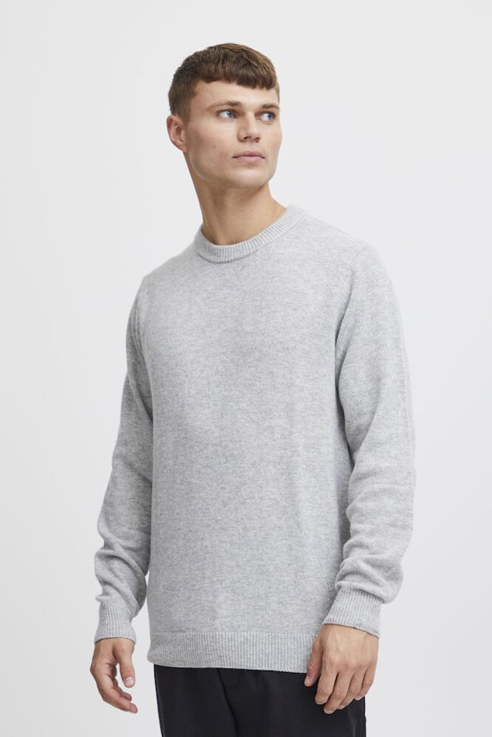 'SDDYLLON' Strik Pullover - Light Grey Melange