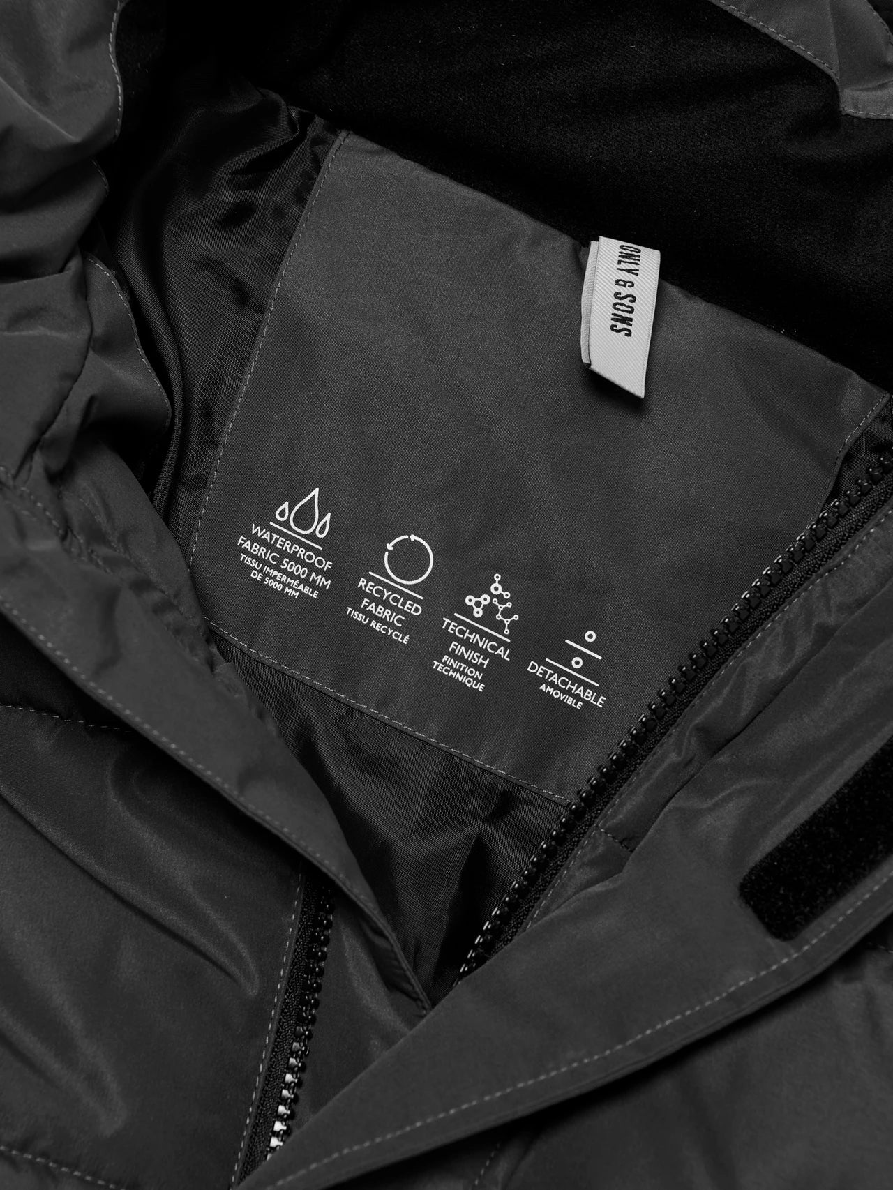 'Onscayson' Dynejakke - Black
