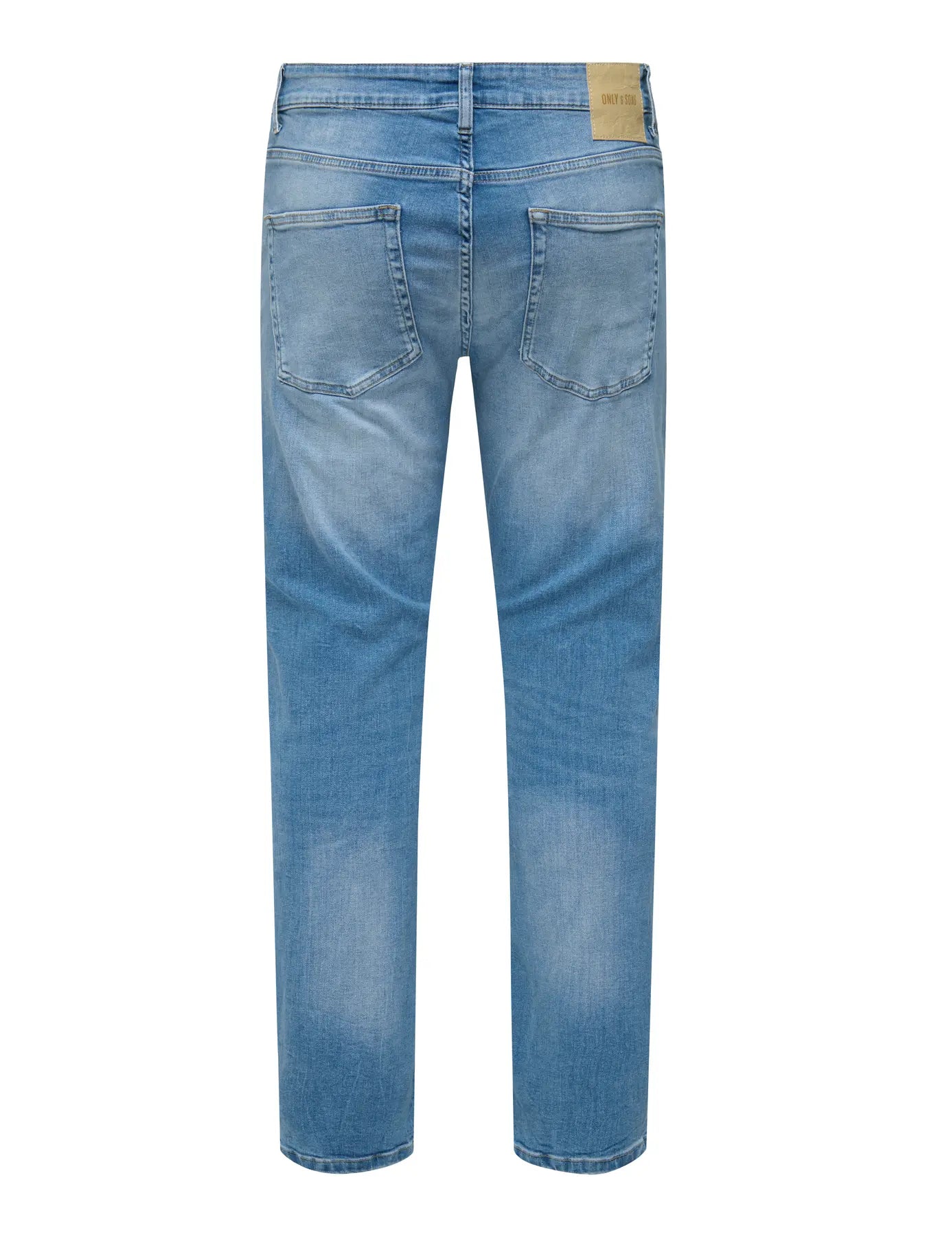 'Onsweft' Mellemhøj talje Regular fit Jeans - Light Medium Blue Denim